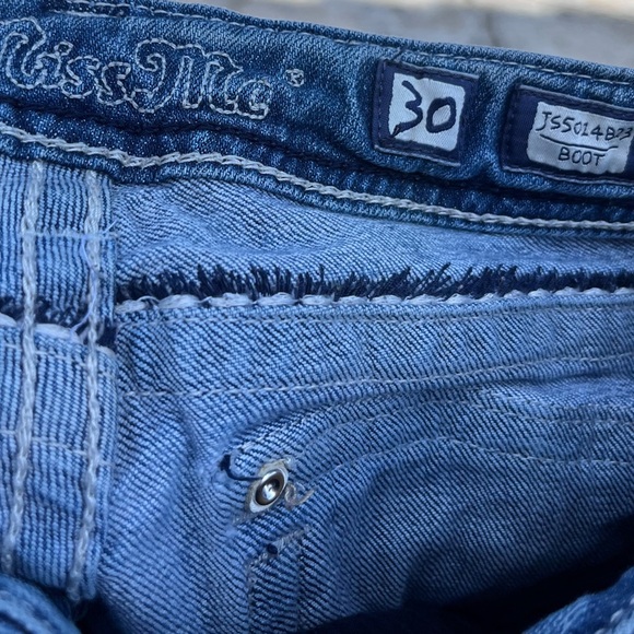 Miss Me Jeans |Women's Loose Saddle Stitch Border Bootcut | Medium wash size 30 - Picture 2 of 10
